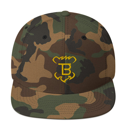 Monogram Camo Snapback Hat Tokie Bears