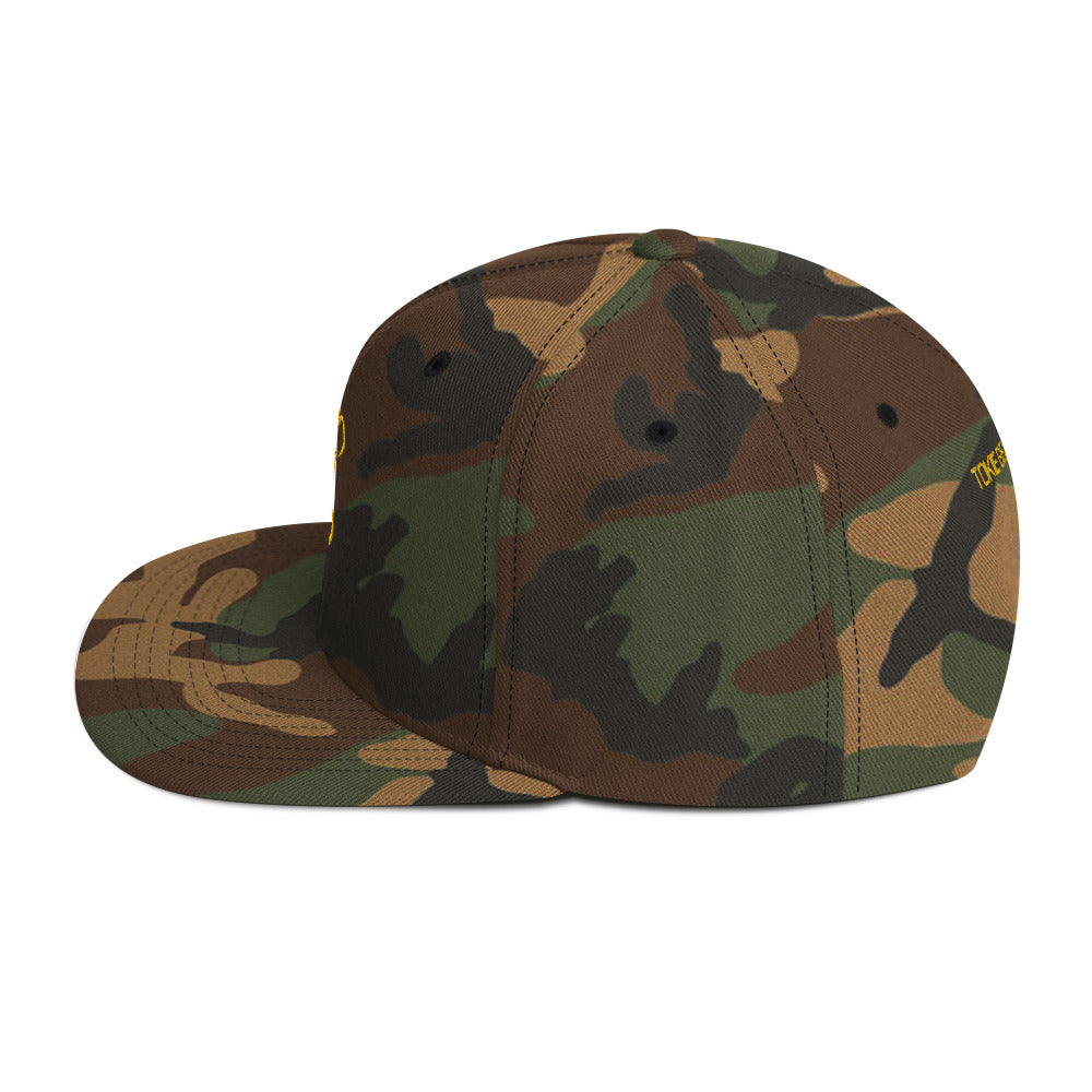 Monogram Camo Snapback Hat Tokie Bears
