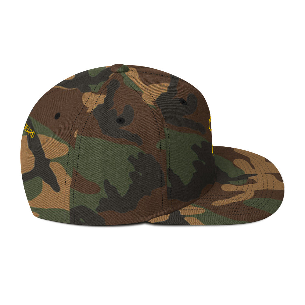 Monogram Camo Snapback Hat Tokie Bears