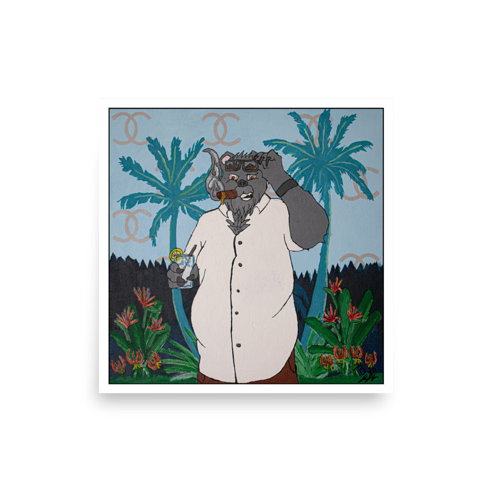 Baby Bleu Chanel Bear Poster Tokie Bears